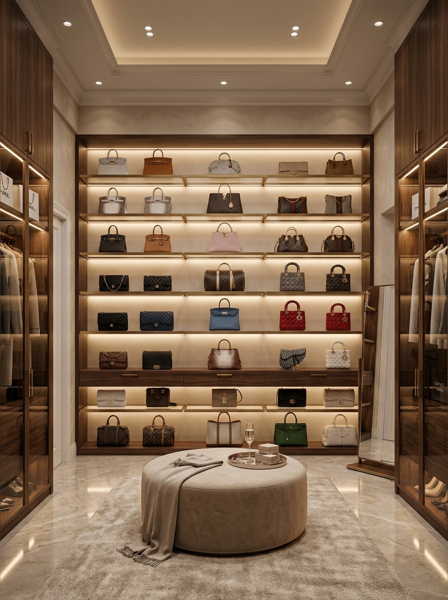 Handbag Feature Wall Closet