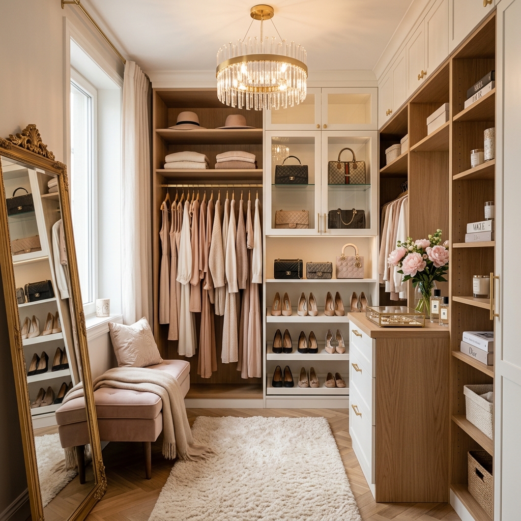 20 Aesthetic Small Walk-In Closet Ideas for a Dreamy Wardrobe
