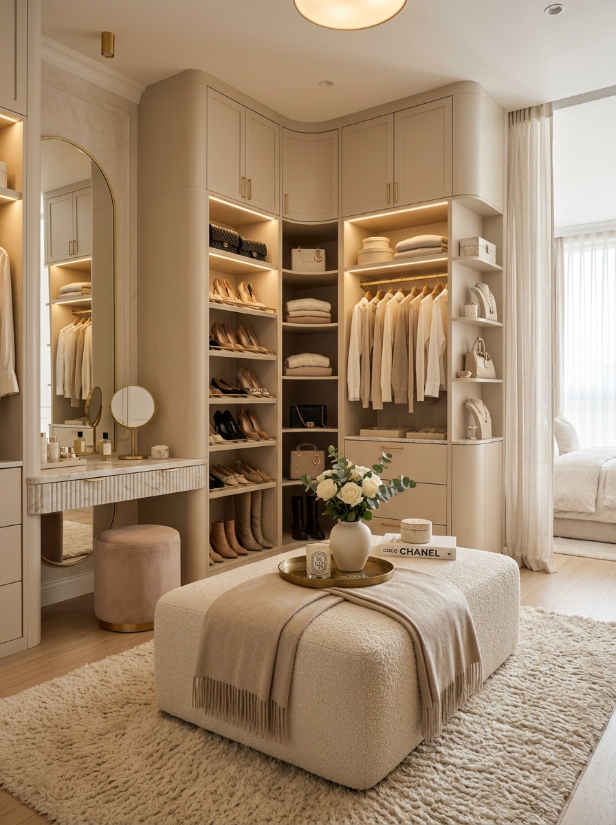 Boucle Seating That Adds Soft Feminine Texture