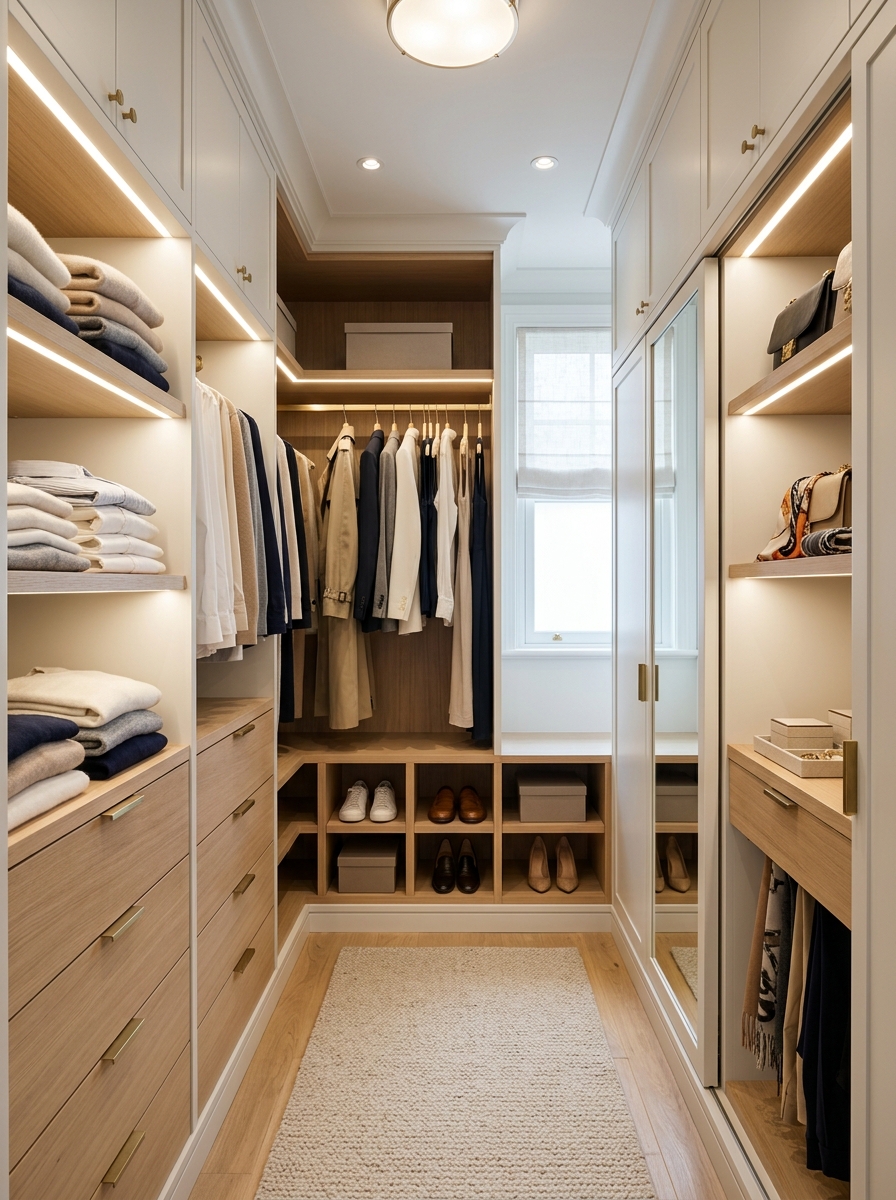 Compact Luxury Walk-In Closet