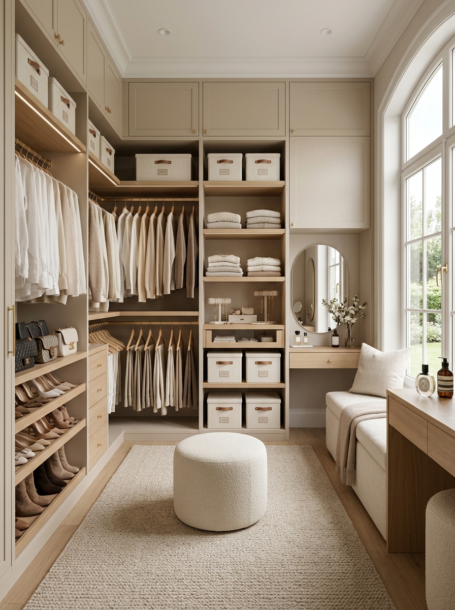 Warm Neutral Walk-In Closet Palette