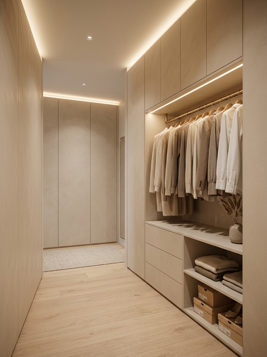 Soft Minimalist Beige Wardrobe Suite