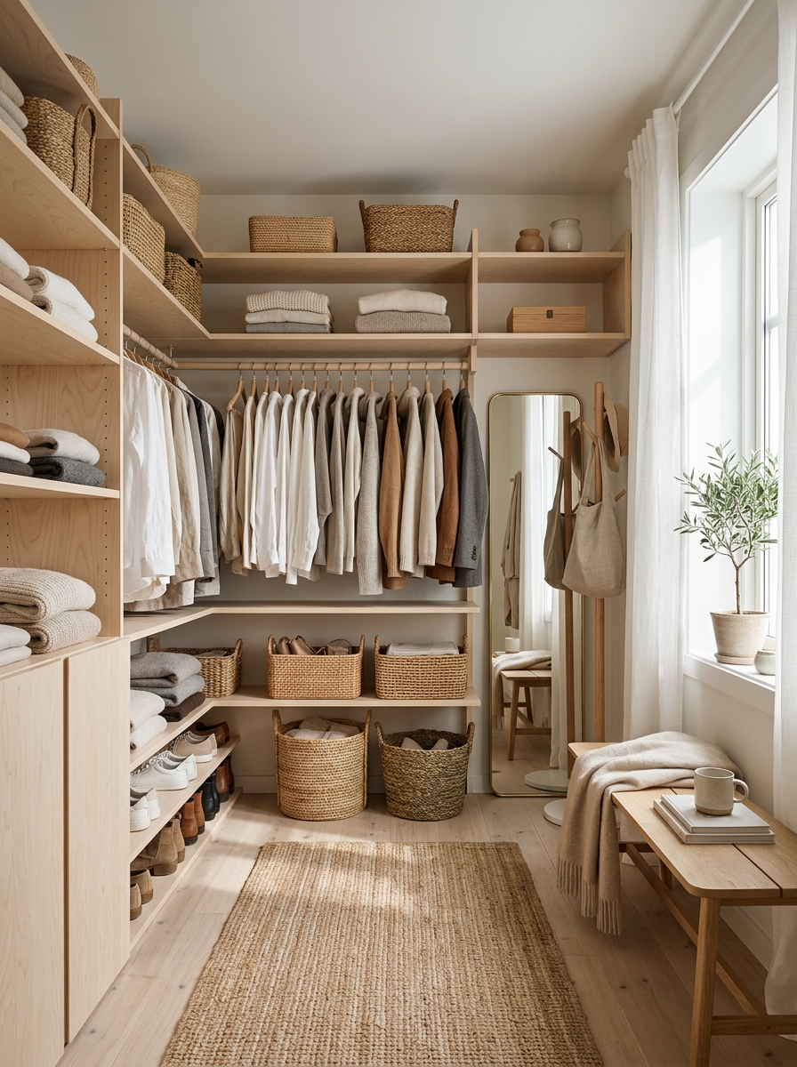 Scandinavian-Inspired Minimalist Closet