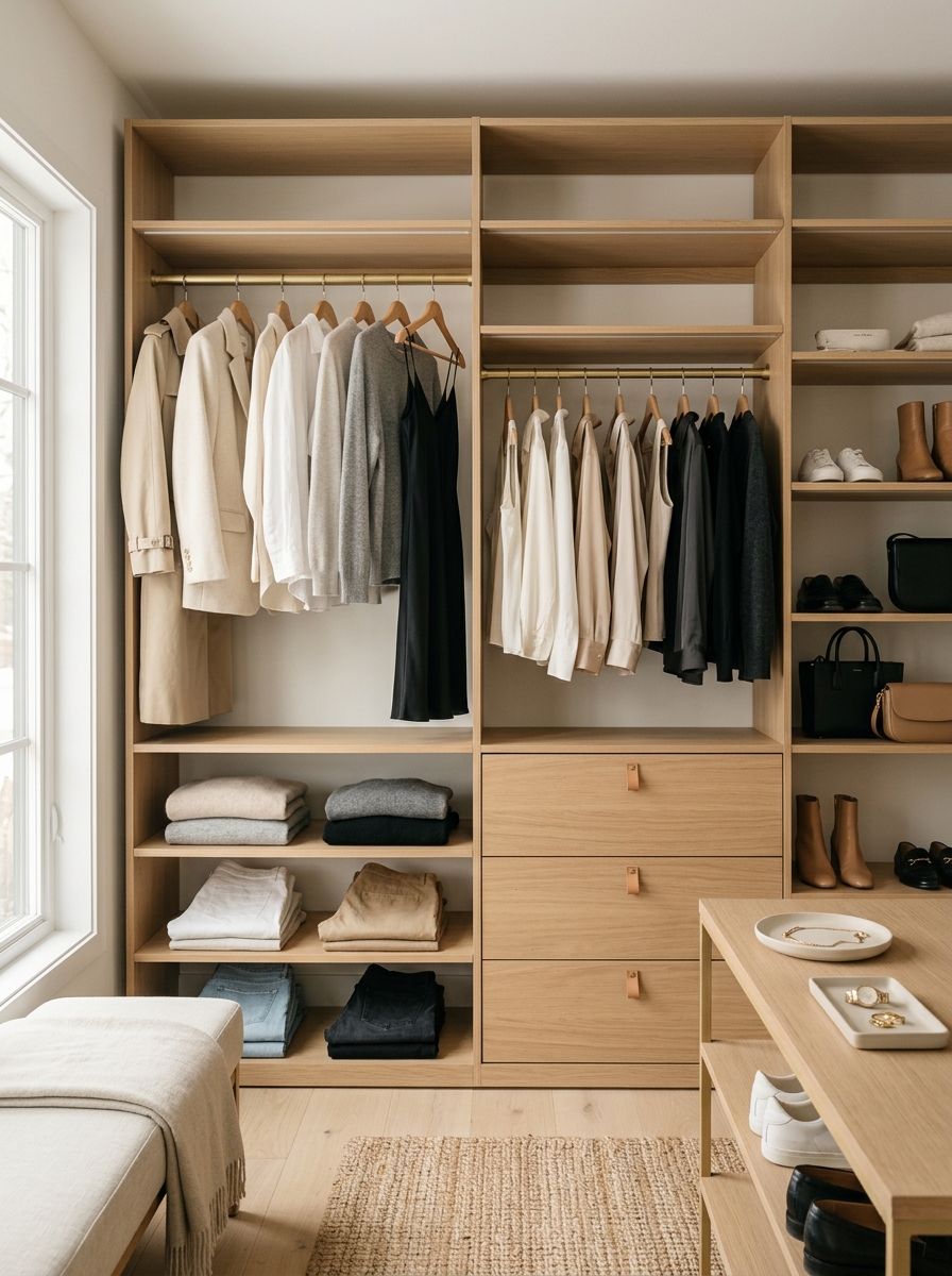 Luxury Minimal Capsule Wardrobe Layout