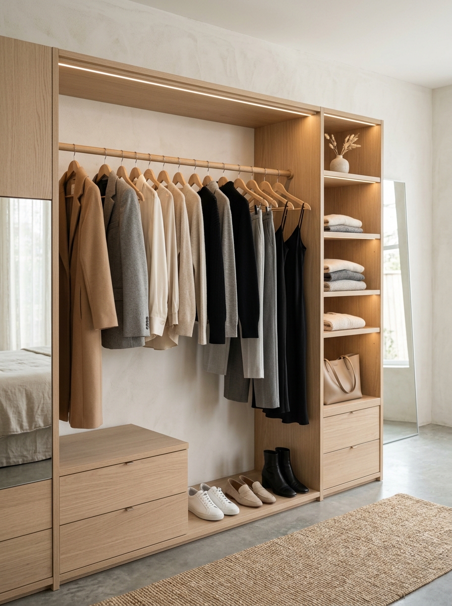 Luxury Minimal Capsule Wardrobe Layout