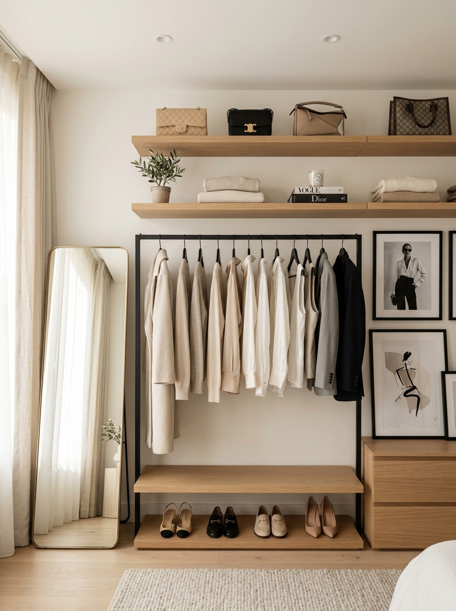 Open Closet Concept with Boutique-Inspired Styling