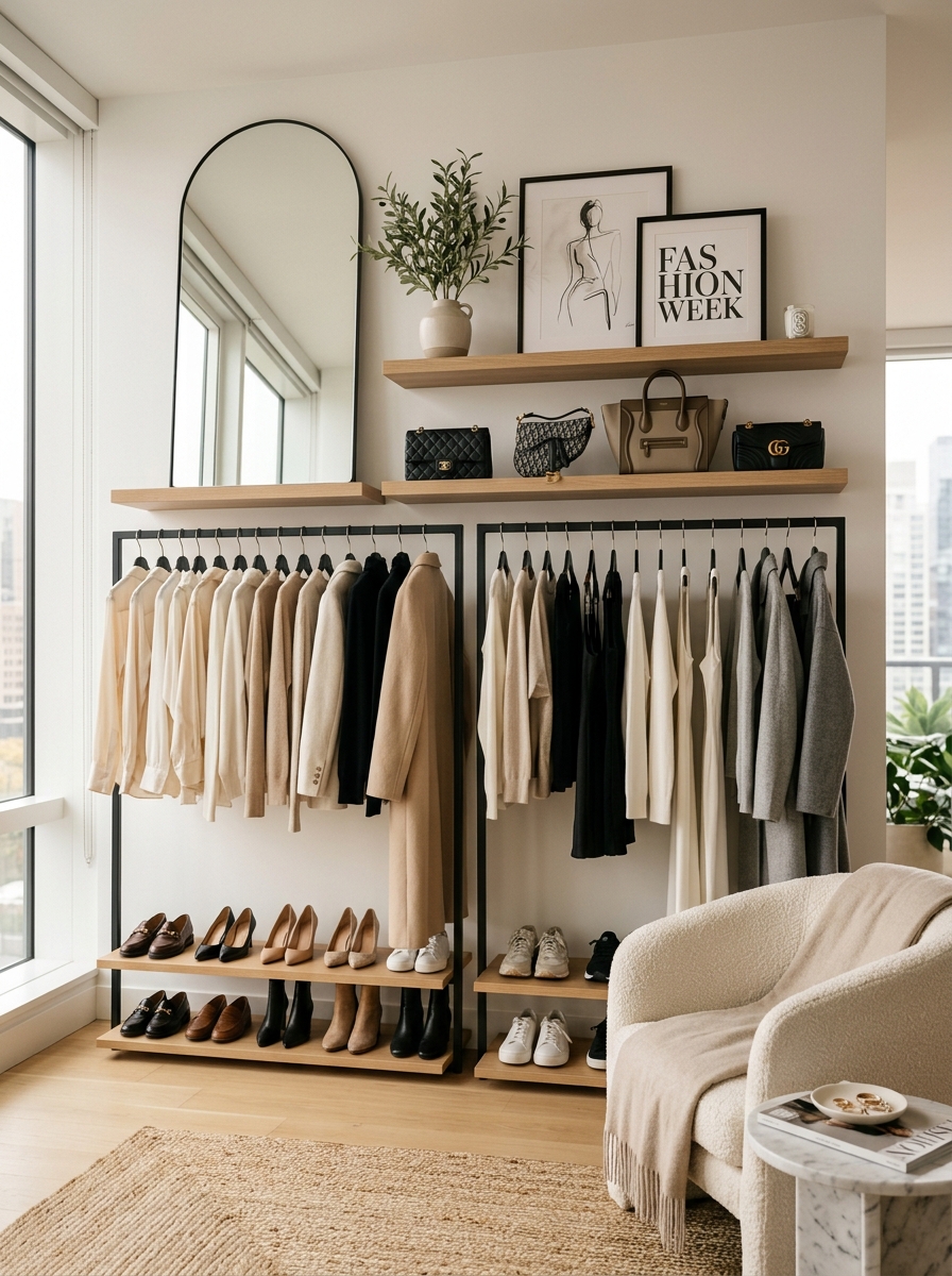 Open Closet Concept with Boutique-Inspired Styling