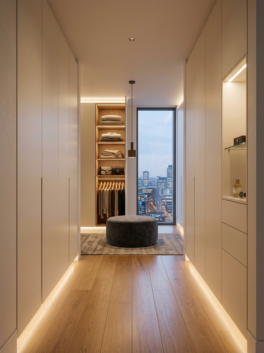 Hidden Storage Panel Closet
