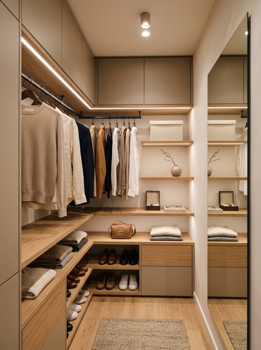 Minimalist Luxury Walk-In Closet