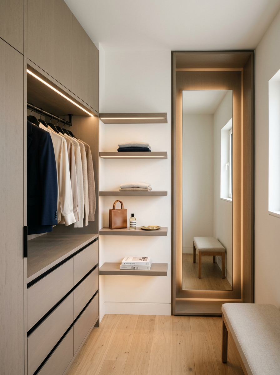 Minimalist Luxury Walk-In Closet