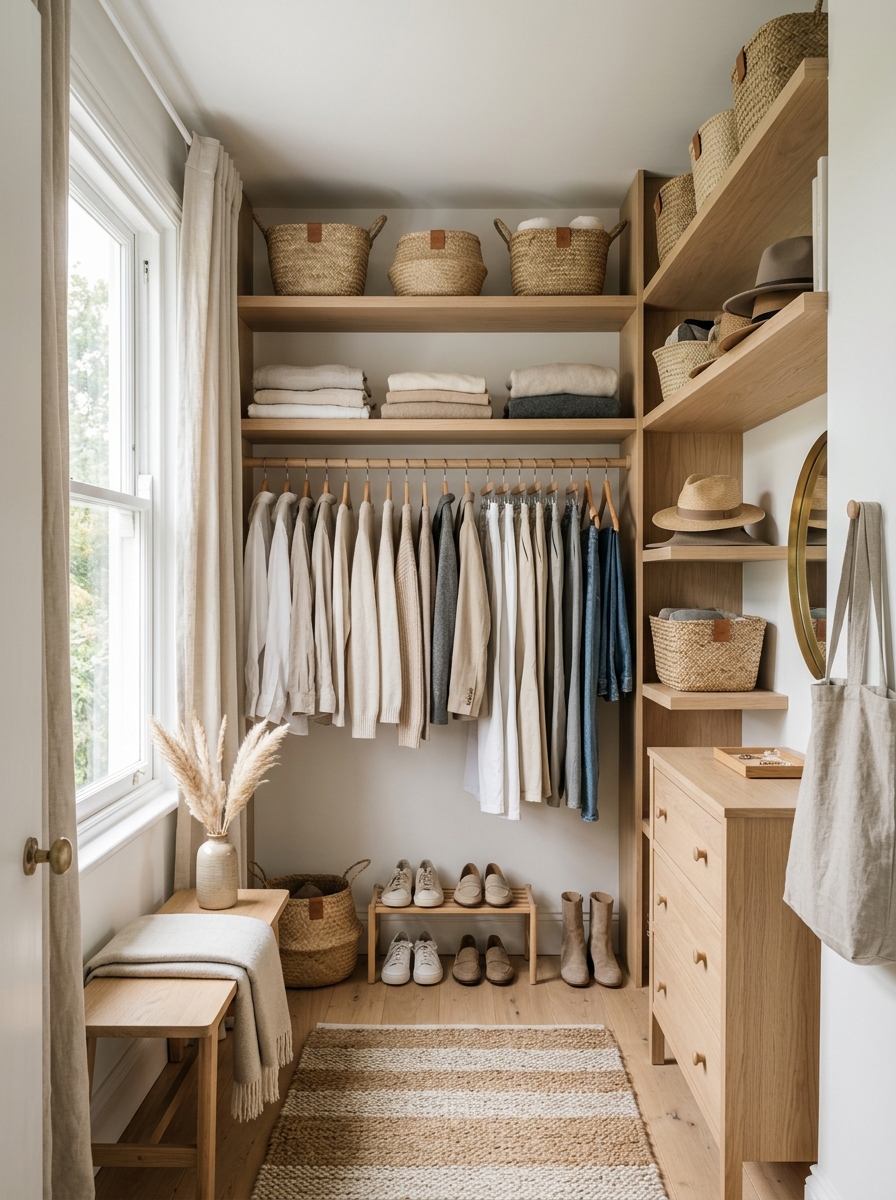Scandinavian-Inspired Luxury Walk-In Closet