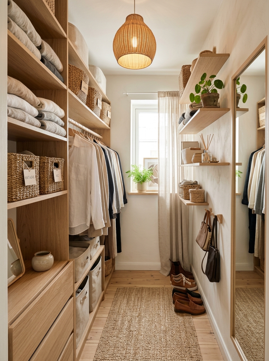 Cozy Scandinavian-Inspired Closet Design