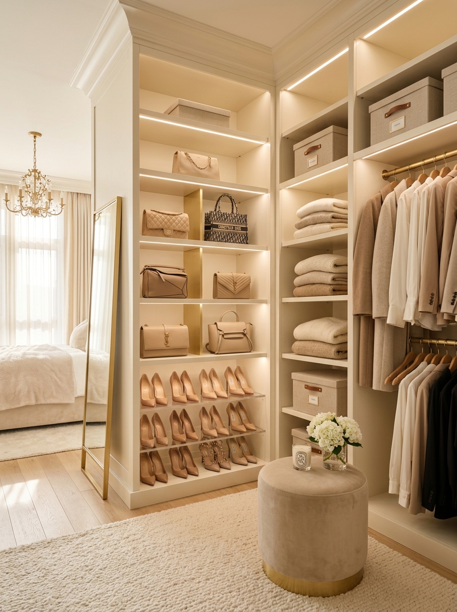 Open Shelving Styled Like a Designer Boutique