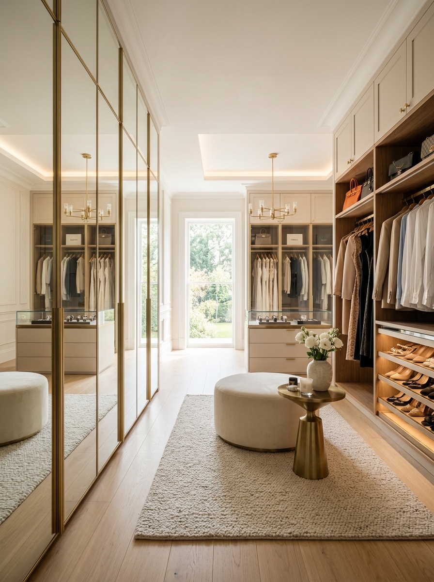 Full-Length Mirror Wall Luxury Closet