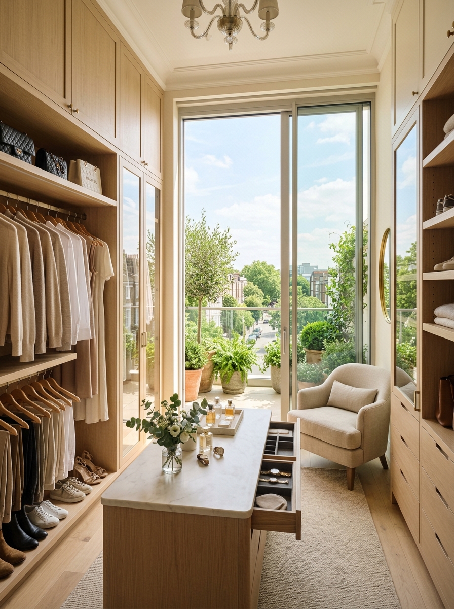 Natural Light Balcony Closet