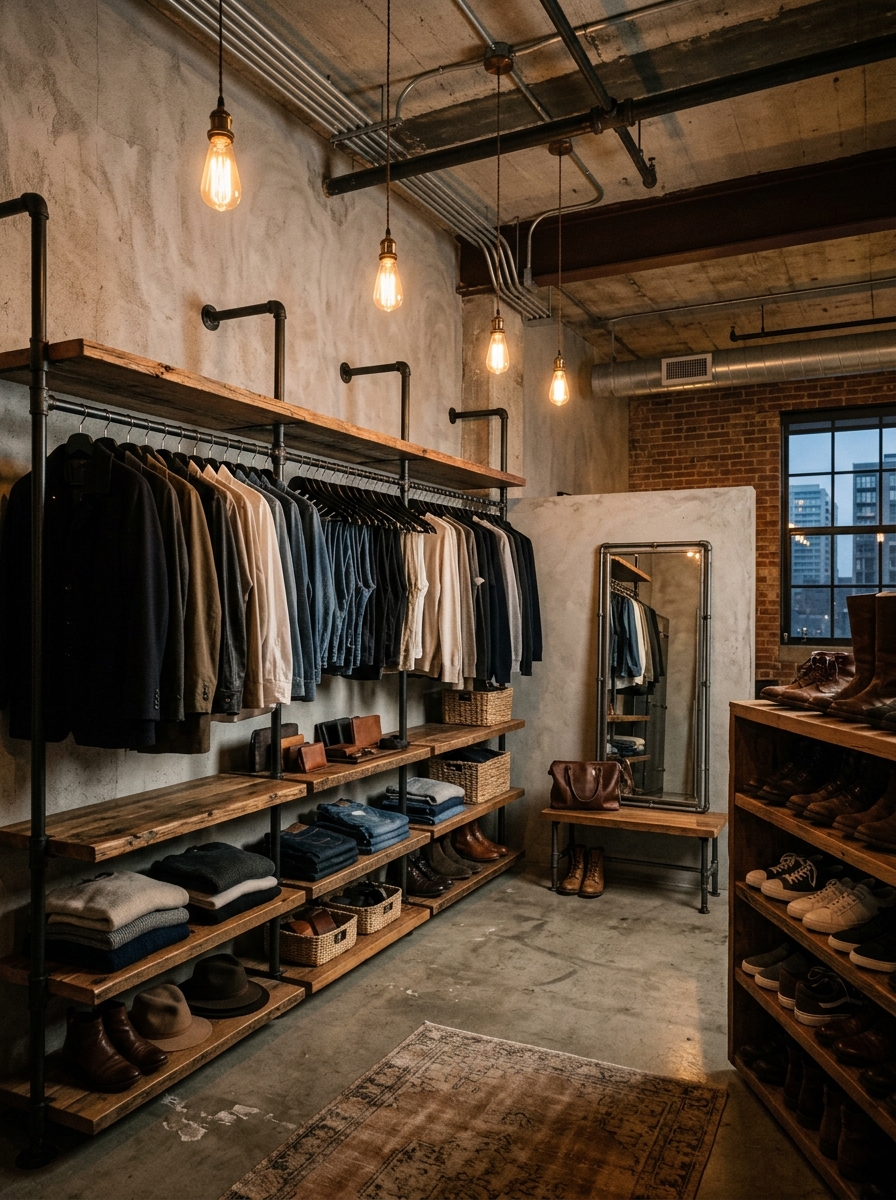 Industrial Chic Closet