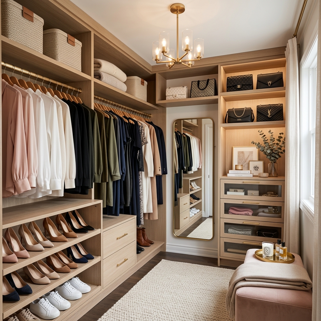 20 Small Walk-In Closet Ideas for a Stylish & Organized Space