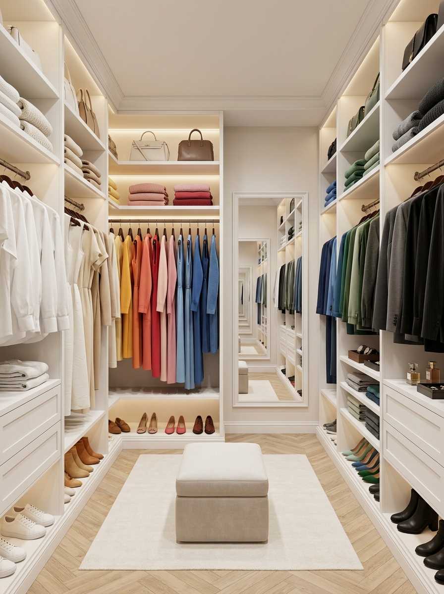 Color-Coordinated Closet System