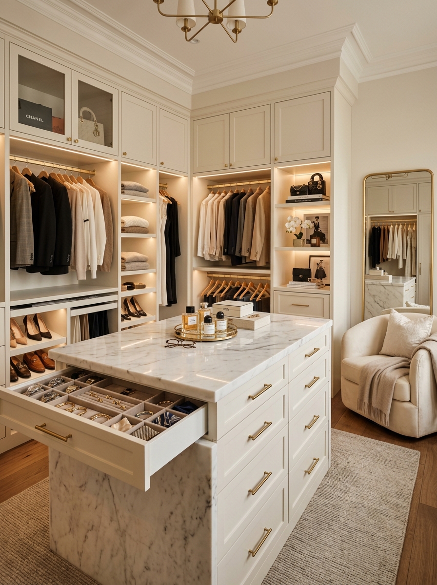 Marble Island Centerpiece Dressing Room