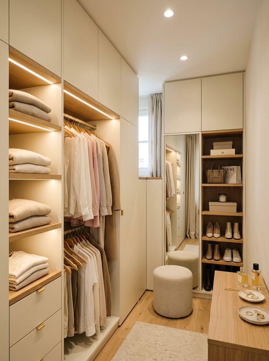 Floor-to-Ceiling Storage with Hidden Minimal Elegance