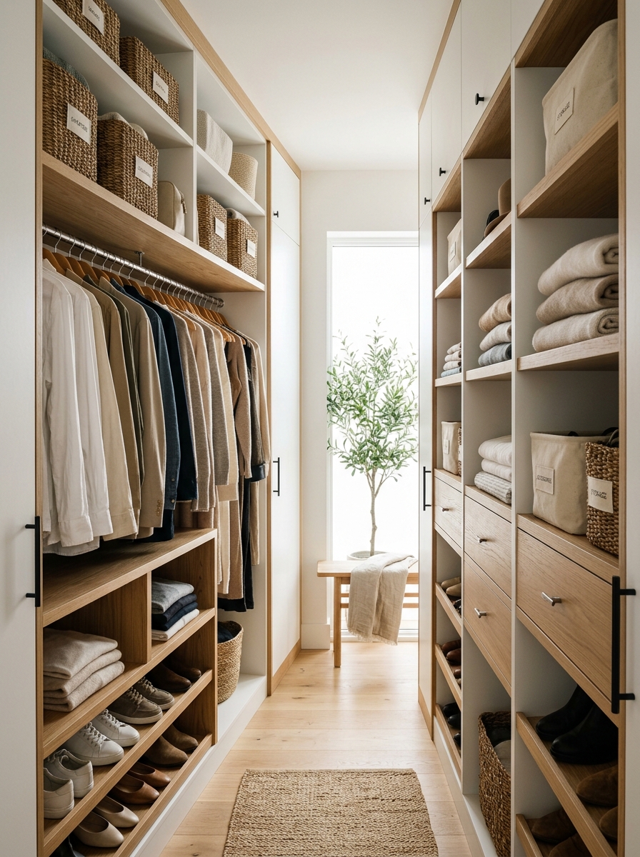 Floor-to-Ceiling Storage Walk-In Closet