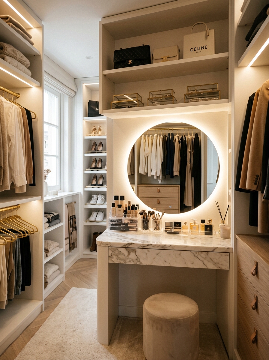 Walk-In Closet with Vanity
