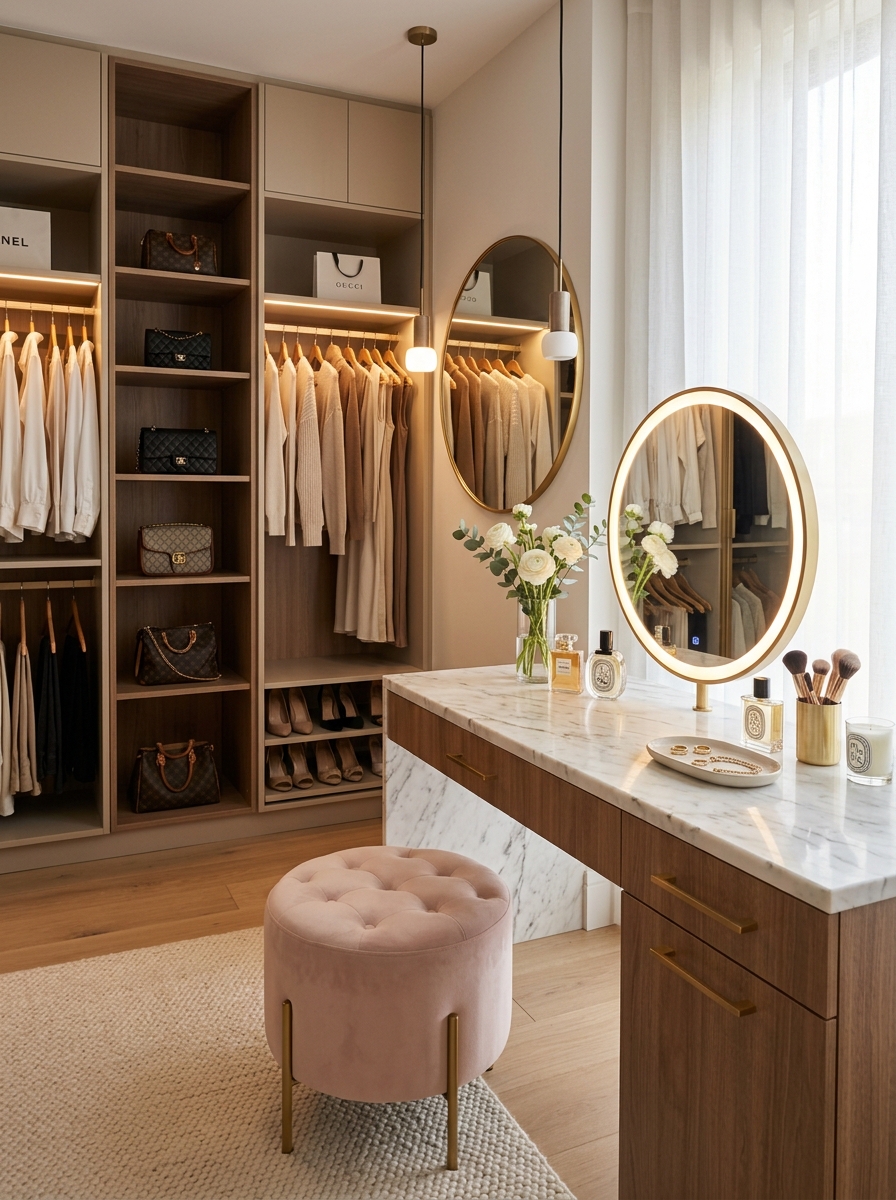Soft Feminine Dressing Vanity Integration