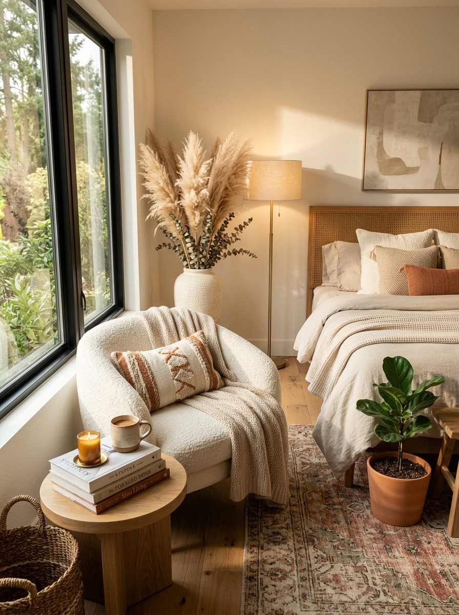 Cozy Reading Corner with Boutique Hotel Elegance