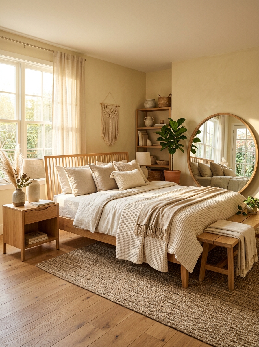 The Sunlit Natural Wood Sanctuary