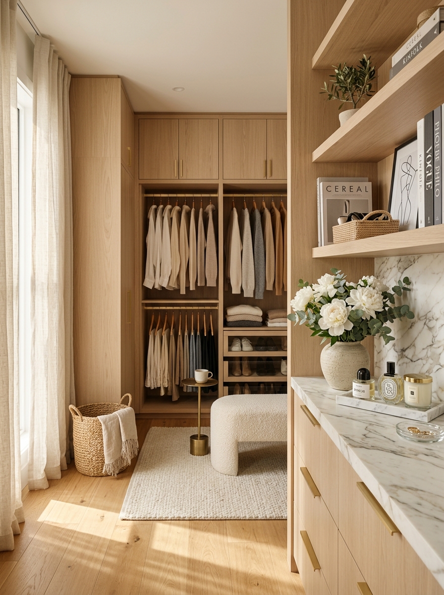 Thoughtfully Decorated Minimalist Closet